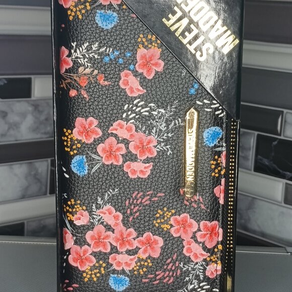 Steve Madden Women's Floral Canvas Tri-fold Design Wallet - NEW - Picture 13 of 16